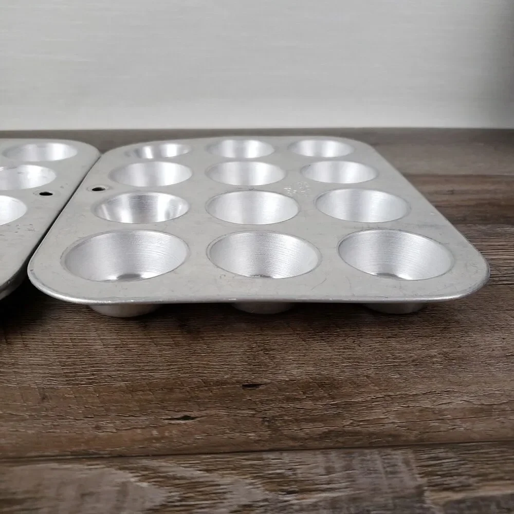 Comet 12 Cup Aluminum Mini Muffin Tin Pan Cupcake Tassies Tarts VTG Bake